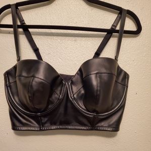 Victoria's secret faux leather bustier